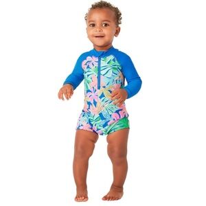 Tropical Blue Kids Rashguard